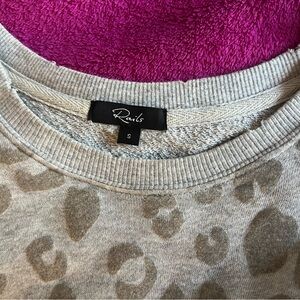Rails Gray Leopard Pattern Sweater